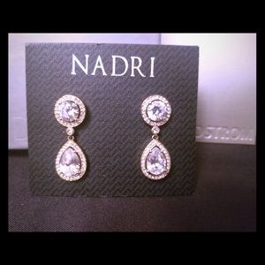 NADRI CZ Double-Drop Earrings